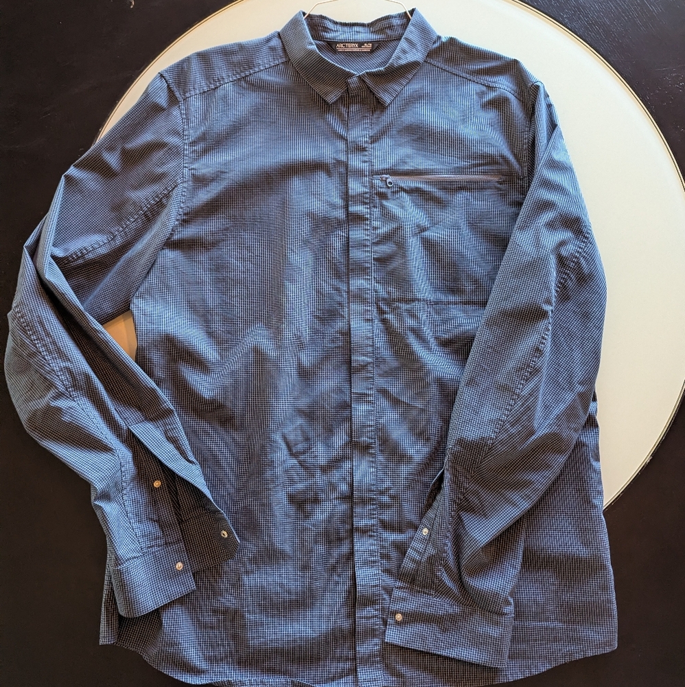 Men's Blue White Shirt